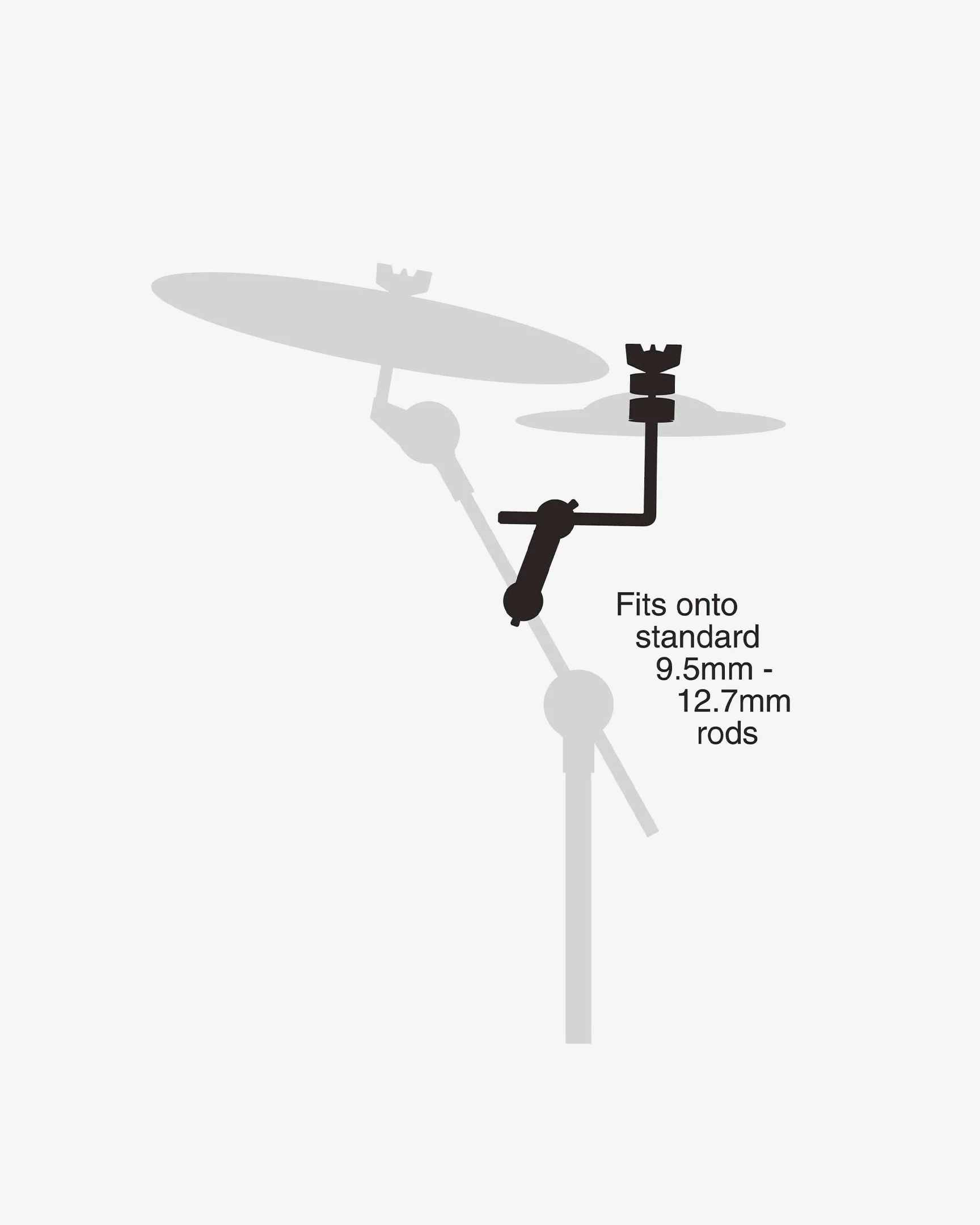 Gibraltar SC-CLRA 4" Splash Cymbal L-Arm with Boom Rod Clamp - Image 2